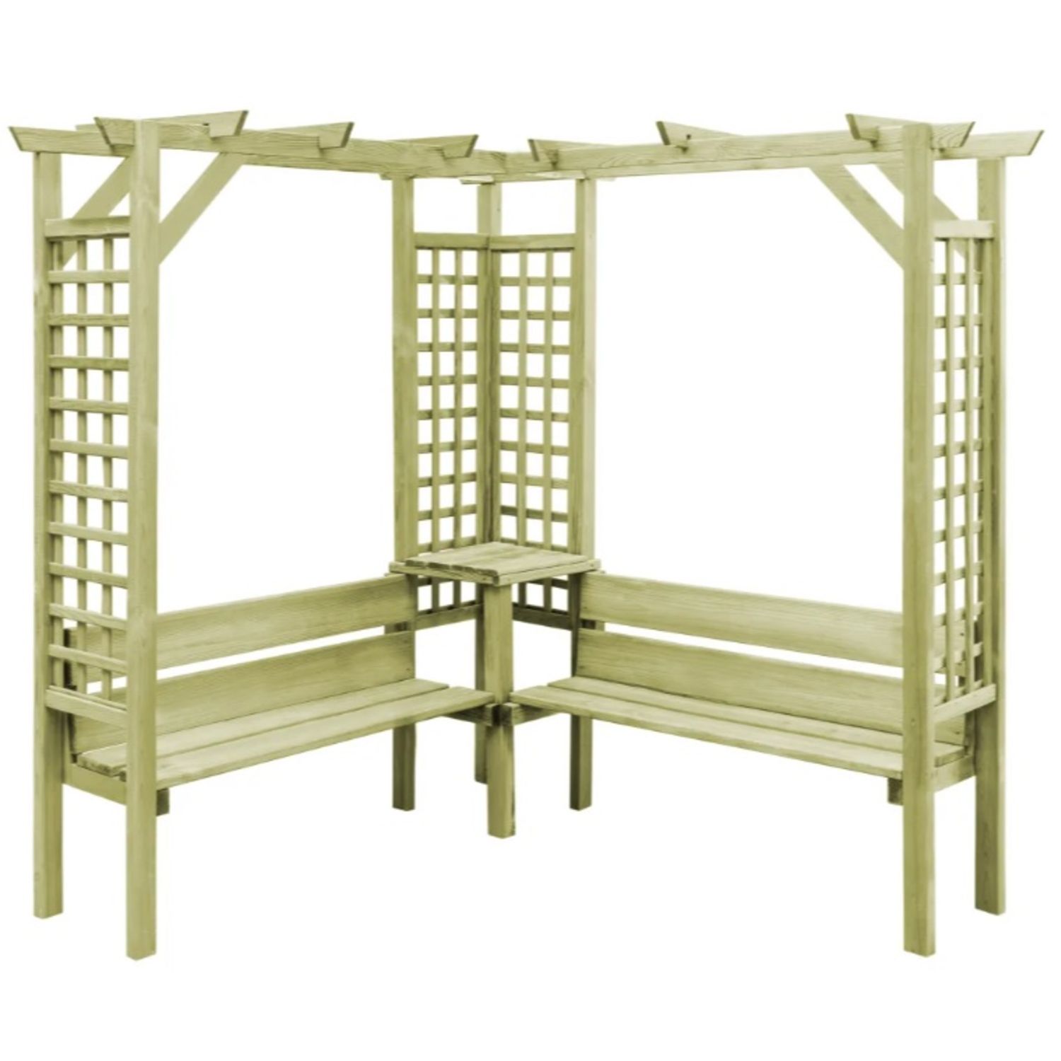 Rohová pergola s lavicí, VidaXL.ro, 1 319 lei