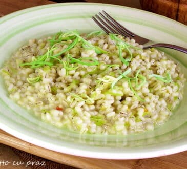 Risotto cu orez perlat si praz